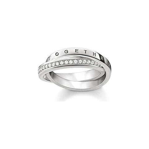 Da Donna Anello Argento In 925 Cubic Zirconia, Misura 14 - Foto 1