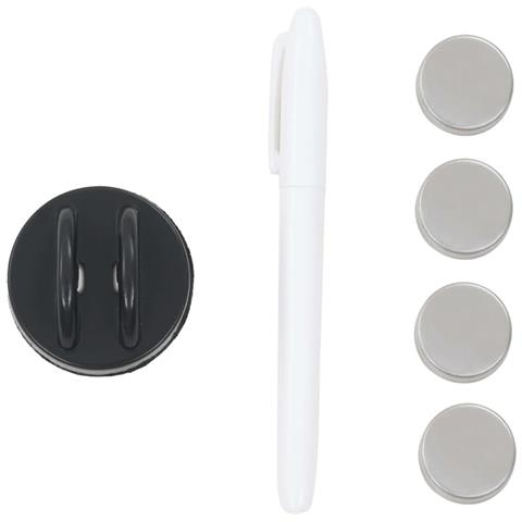 Lavagna Magnetica A Parete In Vetro 100x60 Cm Nera - Foto 6