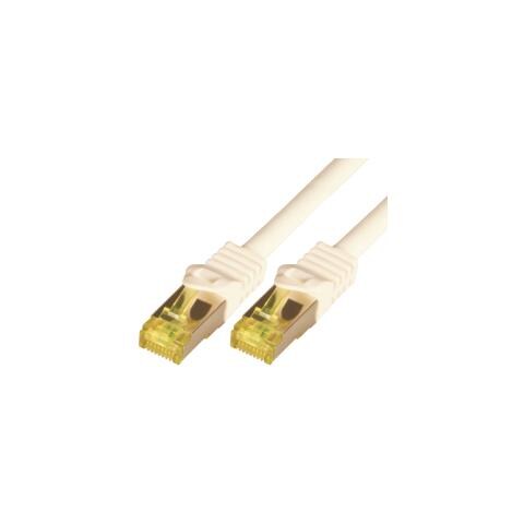 0.5m CAT7 S-FTP 0.5m Cat7 S / FTP (S-STP) Bianco cavo di rete - Foto 1