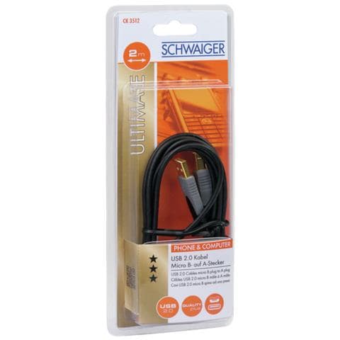 2m USB 2.0 A - Micro-B 2m USB A Micro-USB B Nero cavo USB - Foto 3