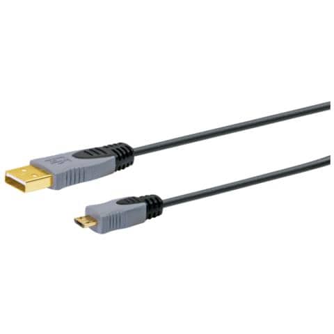 2m USB 2.0 A - Micro-B 2m USB A Micro-USB B Nero cavo USB - Foto 2