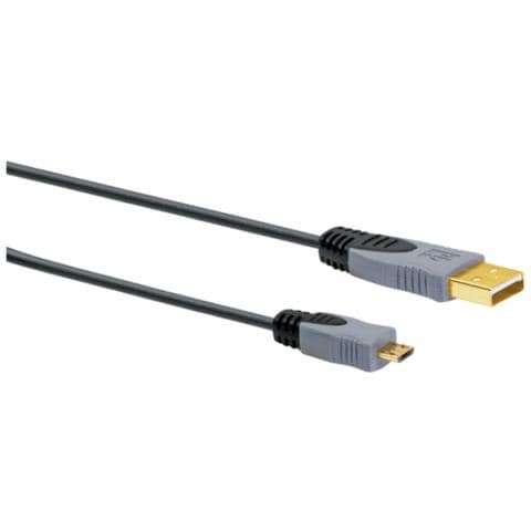 2m USB 2.0 A - Micro-B 2m USB A Micro-USB B Nero cavo USB - Foto 1
