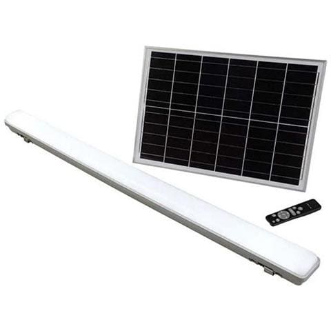 V-tac Vt-120018 Plafoniera Lineare Led 18w Autoalimentata A Batteria Con Pannello Solare Color Change 3in1 Con Telecomando Ip65 Ik08 - Sku 6500 - Foto 1