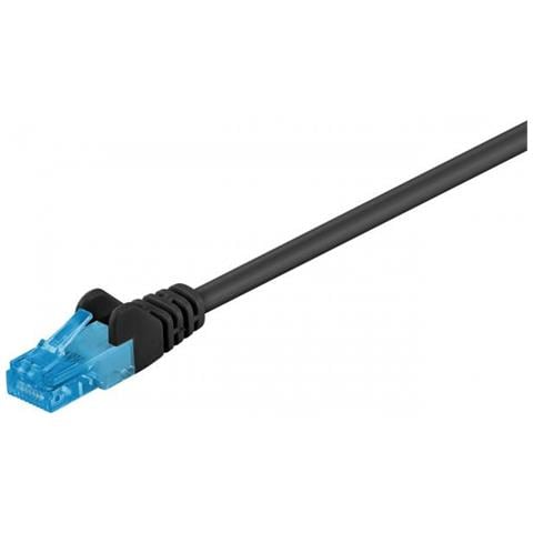 Goobay 55405 Cavo Di Rete Nero 0,5 M Cat6a U /utp (utp) - Foto 1
