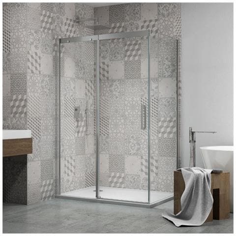 Box Angolare Porta Scorrevole Gelsomino Vetro 8 Millimetri Trasparente Temperato *** Misure : 78-80x98-100xh200 Cm Dx - Foto 1