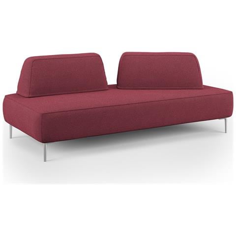 Newton Divano Lineare Con Schienali Movibili T07 Rosso - Foto 1