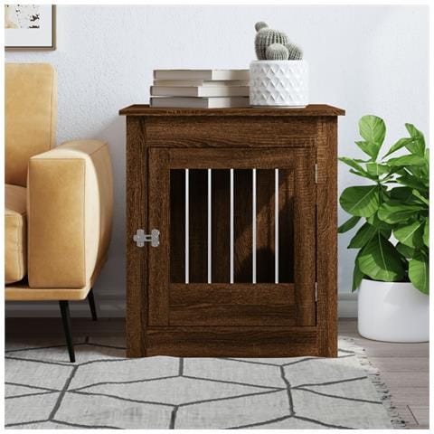 Gabbia Cani Arredamento Rovere Marrone 64,5x80x71cm Multistrato - Foto 2