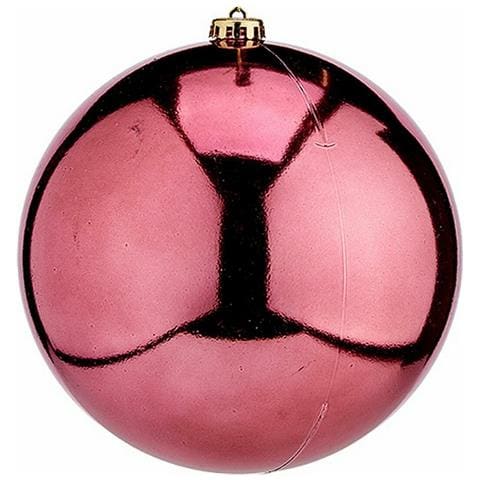 Palla Di Natale Rosa Plastica 20 X 21 X 20 Cm (12 Unità) - Foto 2