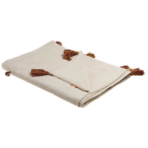 Coperta Khandwa Cotone 130 X 180 Cm Beige - Foto 9