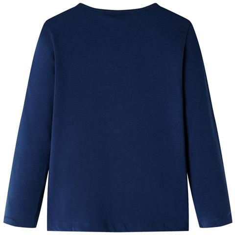 Maglietta Da Bambina Maniche Lunghe Blu Marino 128 - Foto 2