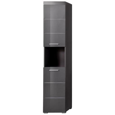 Colonna Da Bagno Amanda - 2 Ante - 37 X 31 X 190 Cm - Grigio - Foto 1