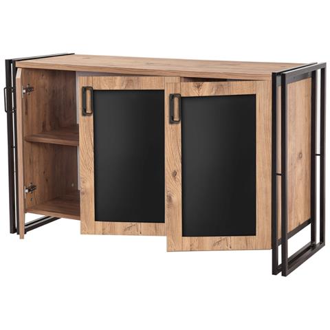 Credenza Industriale Con Ripiani E Ante Freda - Foto 2