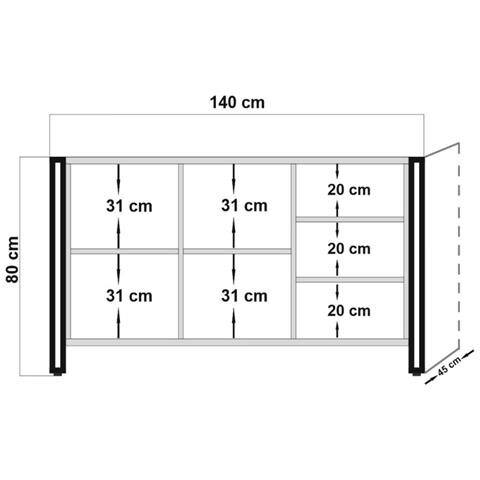 Credenza Industriale Con Ripiani E Ante Freda - Foto 5