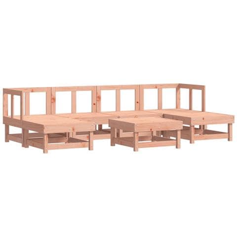 Set Salotto Da Giardino 7 Pz In Legno Massello Di Douglas - Foto 1
