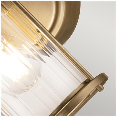 Applique Industrial Nordico Riggs Acciaio Ottone Anticato 1 Luce E14 - Foto 2