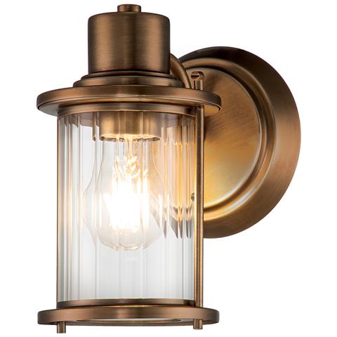 Applique Industrial Nordico Riggs Acciaio Ottone Anticato 1 Luce E14 - Foto 1