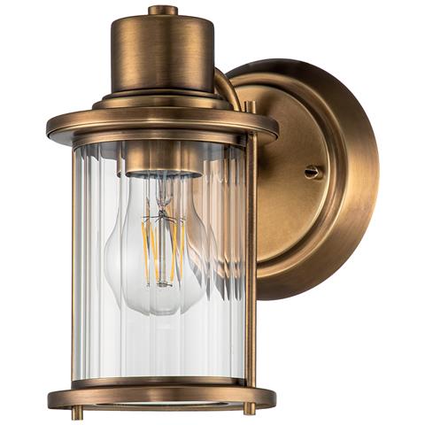 Applique Industrial Nordico Riggs Acciaio Ottone Anticato 1 Luce E14 - Foto 5