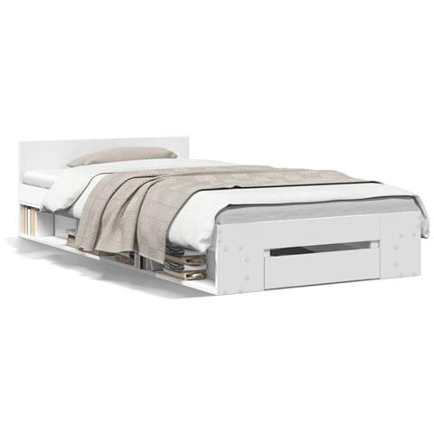 Giroletto Con Cassetto Bianco 75x190 Cm In Legno Multistrato - Foto 2