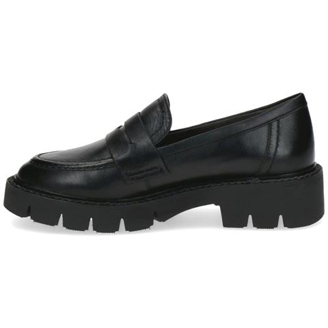 Black Nappa Casual Closed Loafers Mocassino Pelle Scarpe Donna Nero Eu 37, 9-24709-41-022 - Foto 3