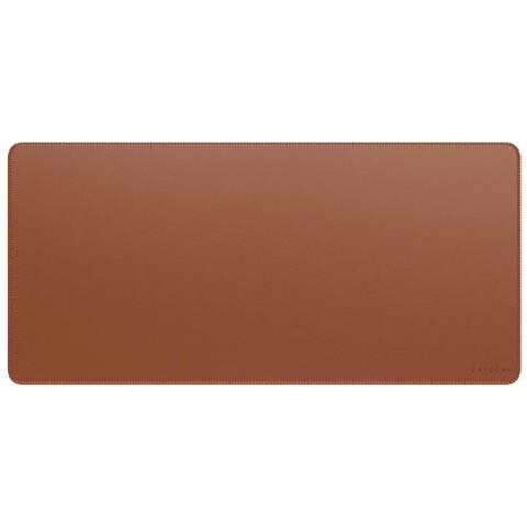 SA-ST-LPDMN Tappetino da Scrivania in Pelle Vegana Colore Marrone - Foto 1