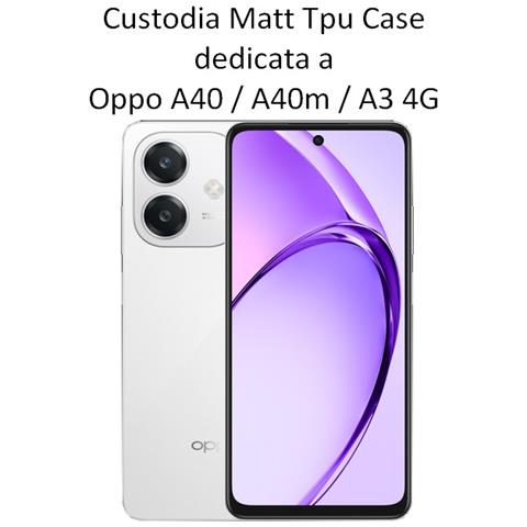 Custodia Tpu Silicone Cover Case Per Oppo A- 4g - A40 - A40m Black - Foto 2