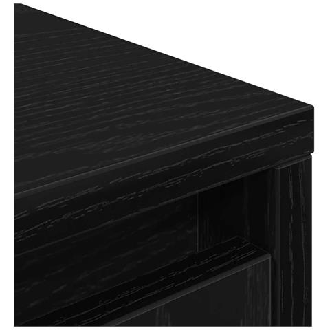 Armadio con Cassetto Rovere Nero 55,5x34x119,5 cm in Truciolato - Foto 9