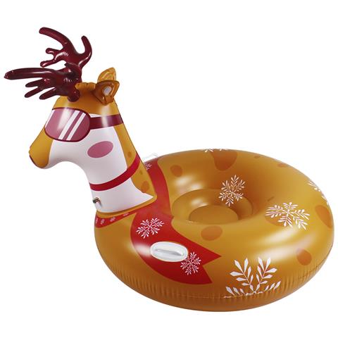 Tappetino Ibrido A Forma Di Renna, Per Neve E Acqua. Con Maniglie. 120x68 Cm. 117x117x110 Cm. Colore Marrone - Foto 1