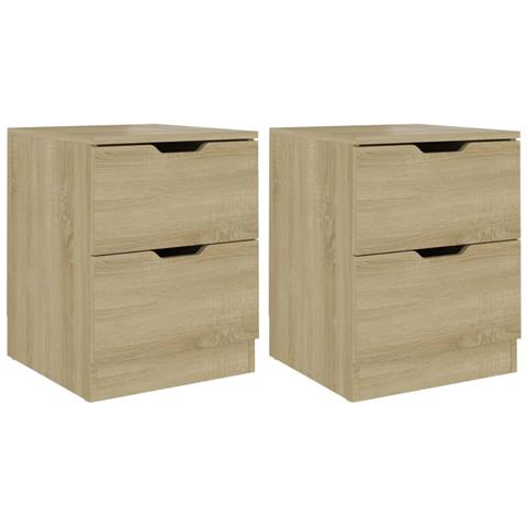 Lusso Casadino -  Comodini 2 Pz Rovere Sonoma 40x40x50 Cm In Legno Multistrato - Foto 1
