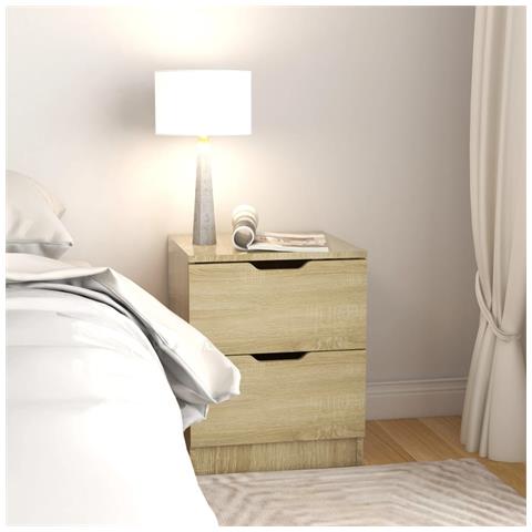 Lusso Casadino -  Comodini 2 Pz Rovere Sonoma 40x40x50 Cm In Legno Multistrato - Foto 2
