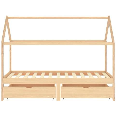 Giroletto Per Bambini Con Cassetti In Pino Massello 90x200 Cm - Foto 2