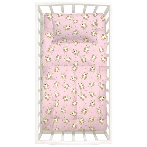 Trapunta Con Paracolpi Baby Kids Orsacchiotti In Cotone Colore Rosa Misura Baby - Foto 1