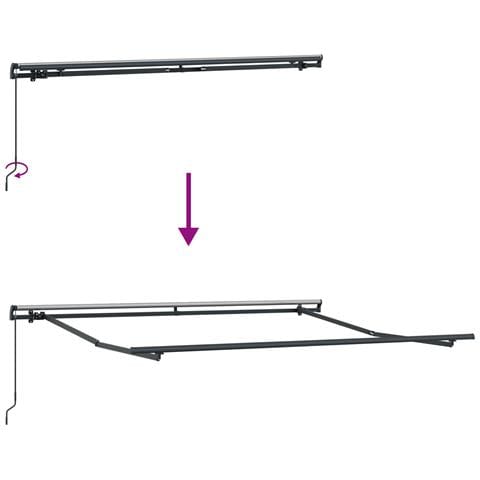 Tenda Retrattile Manuale Bianca 350x250 cm - Foto 9