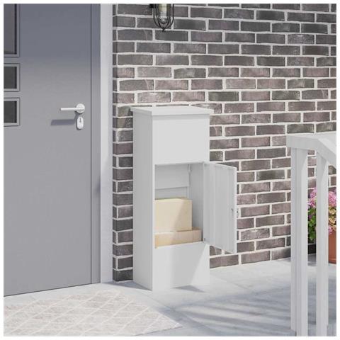 Cassetta per pacchi Bianco 44.5 x 29 x 110.5 cm Acciaio - Foto 2
