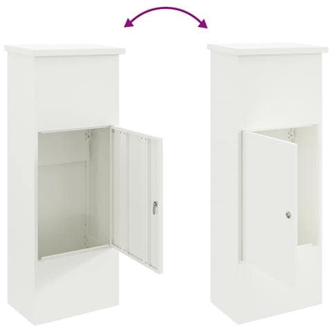 Cassetta per pacchi Bianco 44.5 x 29 x 110.5 cm Acciaio - Foto 9