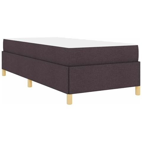 Letto a molle Marrone scuro e Bianco 90 x 200 cm Tessuto - Foto 9