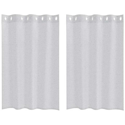 Tende con tende 2 pcs Grigio chiaro 140x140cm Poliestere - Foto 1