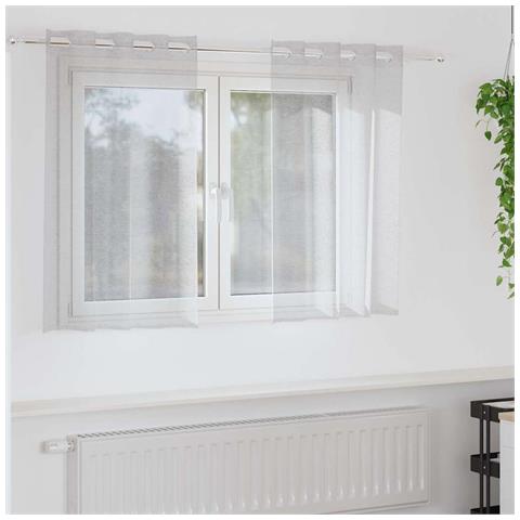 Tende con tende 2 pcs Grigio chiaro 140x140cm Poliestere - Foto 2