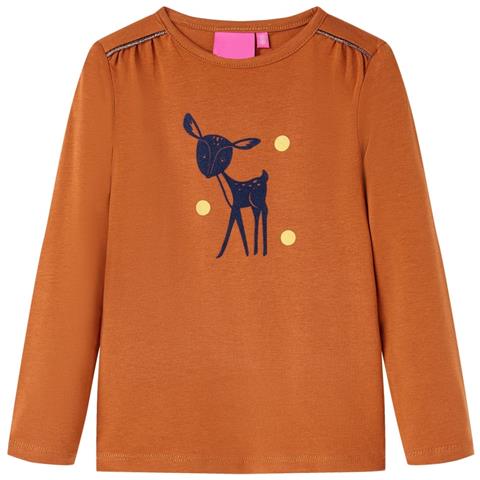 Maglietta da Bambina a Maniche Lunghe Cognac 116 - Foto 1