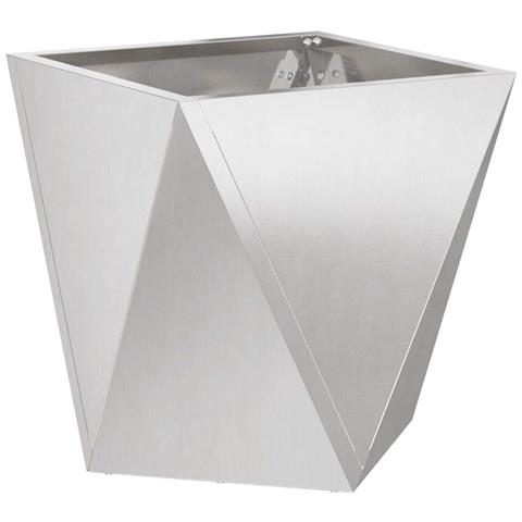 Fioriera Argento 40 x 40 x 40 cm Acciaio inossidabile - Foto 1
