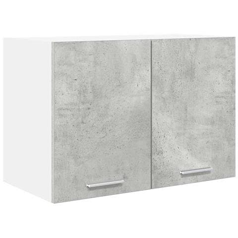 Armadio pensile Riga Grigio Cemento e Bianco 60 x 31 x 40 cm - Foto 1