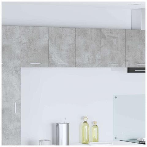 Armadio pensile Riga Grigio Cemento e Bianco 60 x 31 x 40 cm - Foto 2
