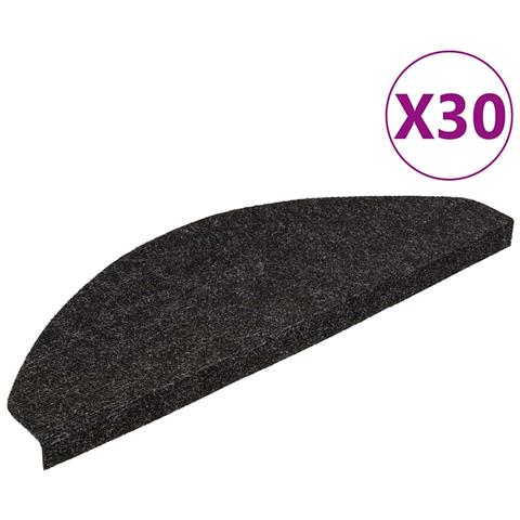 Tappetini Autoadesivi per Scale 30 pz Antracite 65x22,5x3,5 cm - Foto 1