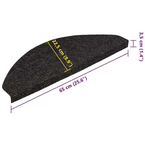 Tappetini Autoadesivi per Scale 30 pz Antracite 65x22,5x3,5 cm - Foto 9