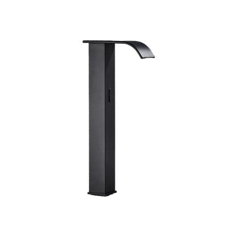 Rubinetto per lavabo da bagno, Blackswan, tipo M184, modello alto nero con bocca a cascata e sensore, misura 31 cm - Foto 1
