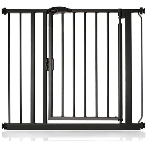 Safetots Cancelletto Per Scale A Pressione Con Chiusura Automatica, 89,4cm - 96,4cm, Nero Opaco - Foto 1
