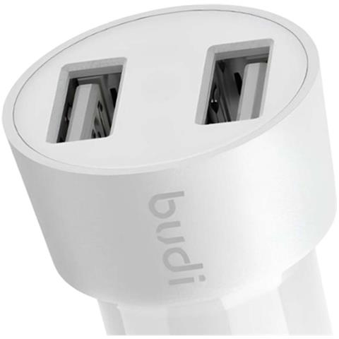 Caricatore Per Auto Usb-a Da 24 W Con Indicatore Led E Cavo Usb A Lightning 1,2 Milioni, Bianco - Foto 5