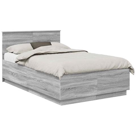 Struttura del letto con testiera Grigio Sonoma 135 x 190 cm - Foto 1
