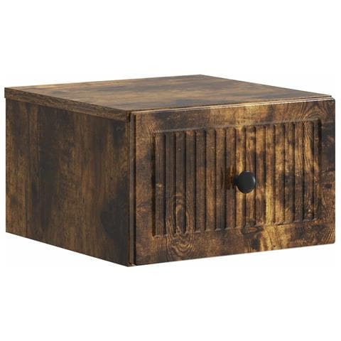 Mobiletto da notte a muro Rovere Fumo 33 x 34,5 x 20 cm - Foto 1