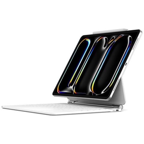 Custodia con Tastiera per Apple iPad Pro 13 - Pelle, Bianco - Foto 1