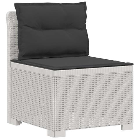 Divano da Giardino a 1 Posto con Cuscini Aspetto Rattan PP - Foto 1